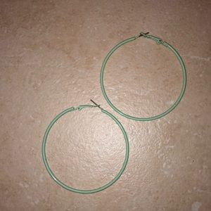Neon Green Hoop Earrings